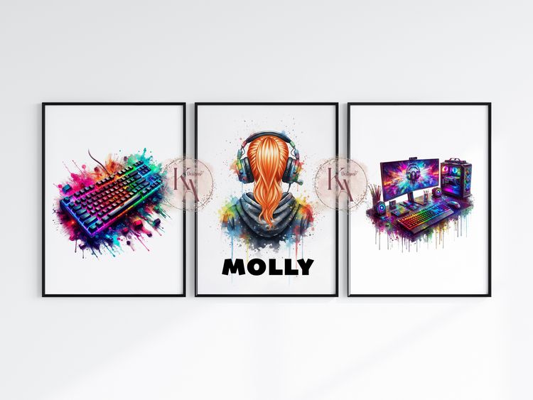 A4 Set of 3 Gaming Prints 6